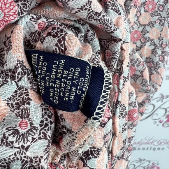 American Eagle Outfitters tank top milkmaid style Pink Floral Blouse - Picture 6 of 7